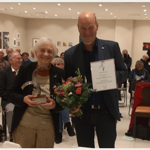 Silberpflanzenpreisträgerin Christa Fischer und Axel Jahn bei der Preisverleihung am 5.11.2021 in Lübeck