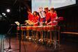 Das Percussion-Ensemble Tam Tam der Staatlichen Jugendmusikschule gestaltete den musikalischen Rahmen - und sorgte für die passenden Trommelwirbel bei der Preisverleihung.  Foto: Linus Koch